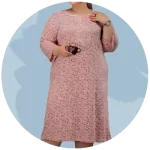پیراهن آستین سه ربع