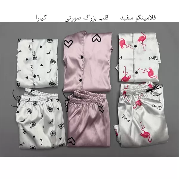 بلوز و شلوار زنانه ساتن مدل کد 222 مناسب برای مهمانی رسمی و راحتی در منزل با طراحی جذاب و کیفیت بالا