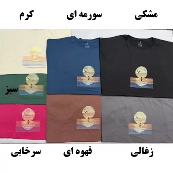 تیشرت باکسی طرح غروب کد 441.53
