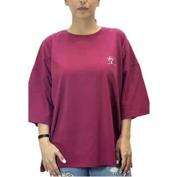 تیشرت باکسی طرح نخل کد 441.55